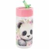 PANDA PLECAK z MISIEM DLA UCZENNIC SZKOLNY DZIEWCZĘCY DO 1 KLASY ZESTAW 5el